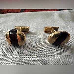 Gold and Black Cufflinks